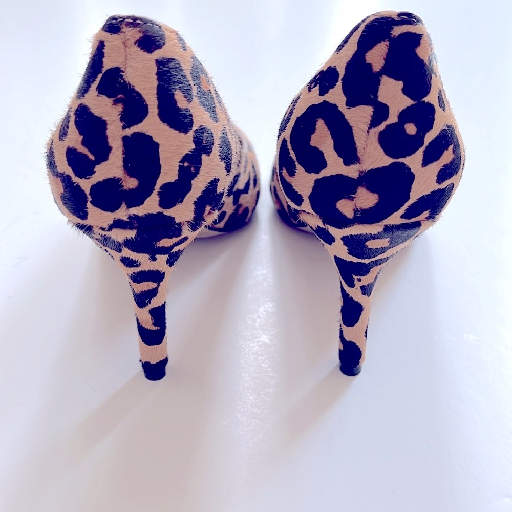 INC Animal Leopard Print Calf Hair High Heel Pumps Heels Size 7 - Picture 4 of 8